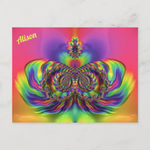 ALISON ~ 3D-ontwerp patroon ~ Meerdere kleuren Briefkaart