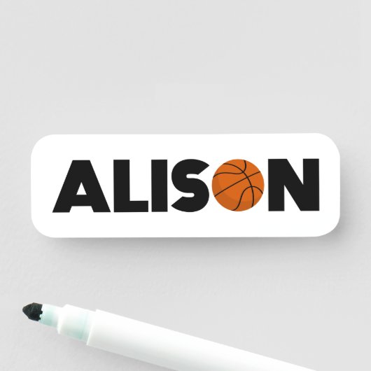 Alison Basketball Name Tag (In situ)