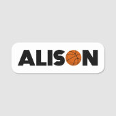 Alison Basketball Name Tag (Voorkant)