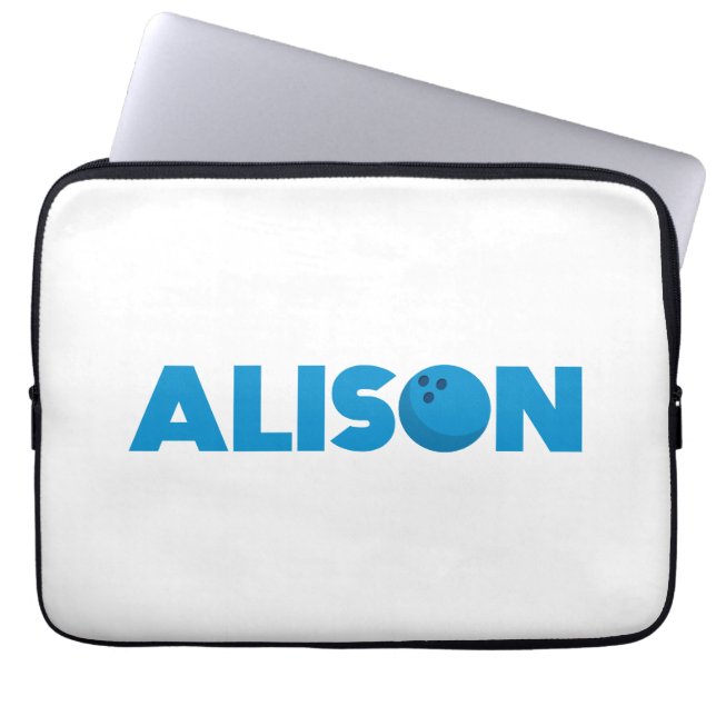 Alison bowling laptop sleeve (Voorkant)