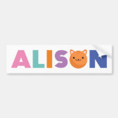 Alison Cat Bumpersticker (Voorkant)
