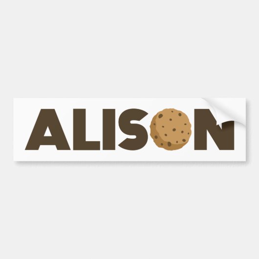 Alison cookie bumpersticker (Voorkant)