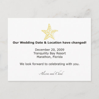 Alison- Datum wijziging Aankondigingskaart