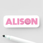 Alison-knop Naamplaatje (In situ)