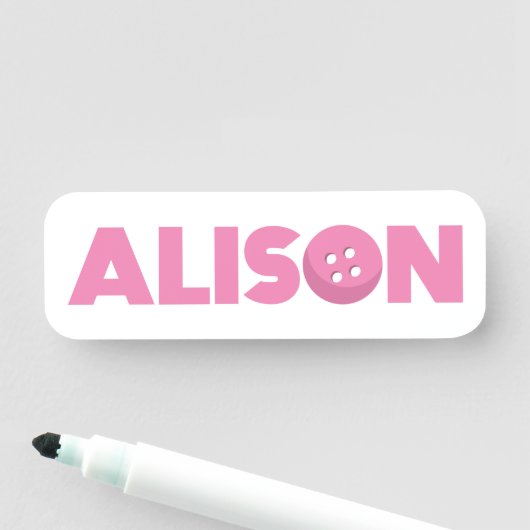 Alison-knop Naamplaatje (In situ)