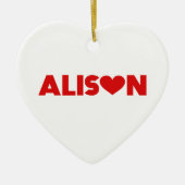 Alison Love Keramisch Ornament (Voorkant)