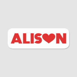 Alison Love Naamplaatje