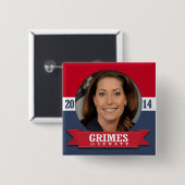 ALISON LUNDERGAN-GRIMES CAMPAGNE VIERKANTE BUTTON 5,1 CM (Voorkant /achterkant)