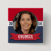 ALISON LUNDERGAN-GRIMES CAMPAGNE VIERKANTE BUTTON 5,1 CM (Voorkant)