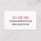 Alison Mechanic Visitekaartje (Achterkant)