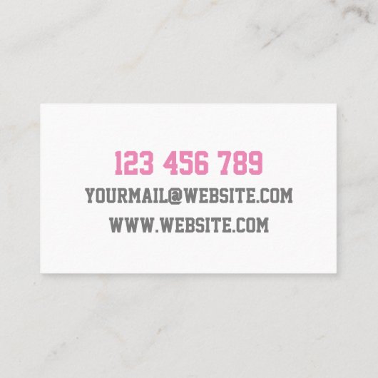 Alison Mechanic Visitekaartje (Achterkant)