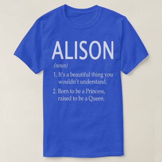 Alison Naam Gift T-shirt (Design voorkant)