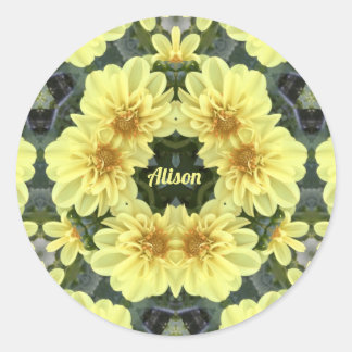 ALISON ~ PAASDALIA'S GEEL RELIGIEUS ~ RONDE STICKER