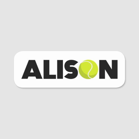 Alison Tennis Naamplaatje (Voorkant)