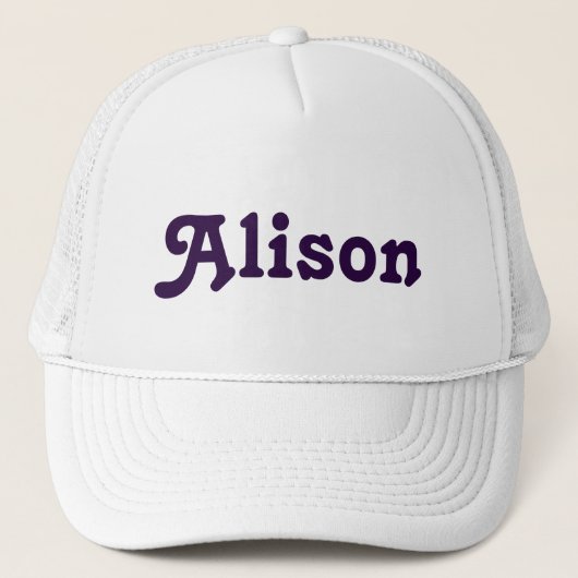 Alisons hoed trucker pet (Voorkant)