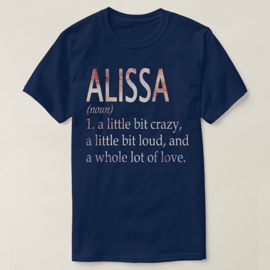 Alissa Meisje Naam Definitie T-shirt (Design voorkant)