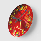 Alistra Electronic Cyber Punk Neon Fire Red Ronde Klok (Hoek)