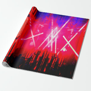 Alistra Electronic Cyber Punk Neon Rave Cadeaupapier