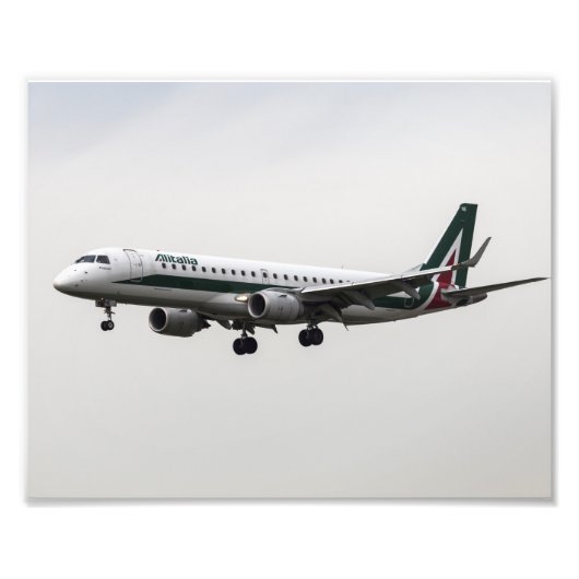 Alitalia Embraer 190 Foto Afdruk (Voorkant)