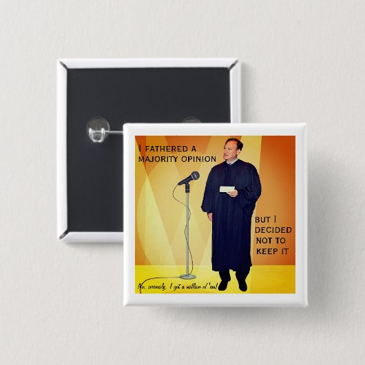 Alito's hypocrisie vierkante button 5,1 cm (Voorkant /achterkant)