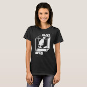Alive and Dead Quantum Mechanics Physicist Schroed T-shirt (Voorkant volledig)