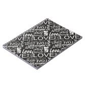 Alive Black and White Gallery Love Words Art Notitieboek (Linkerzijde)