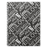 Alive Black and White Gallery Love Words Art Notitieboek (Voorkant)