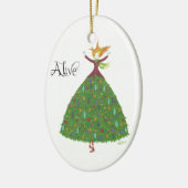 "Alive" boomrokken Keramisch Ornament (Links)