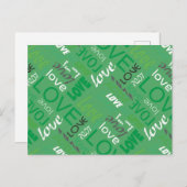 Alive Green Gallery Love Words Art Briefkaart (Voorkant / Achterkant)