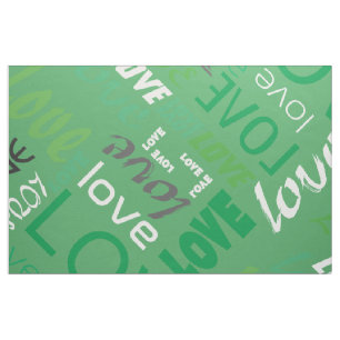 Alive Green Gallery Love Words Art Stof