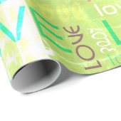 Alive Light Green Gallery Love Words Art Cadeaupapier (Rol Hoek)