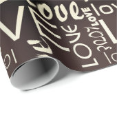 Alive Monochrome Gallery Love Words Art Cadeaupapier (Rol Hoek)