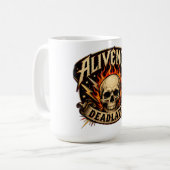 Alive Now Dead Later T-shirt Koffiemok (Voorkant links)
