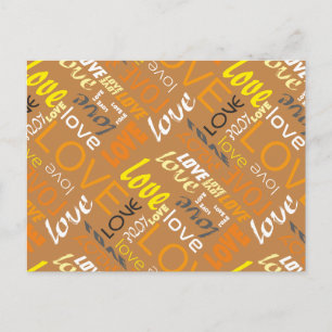 Alive Oranje Gallery Love Words Art Briefkaart
