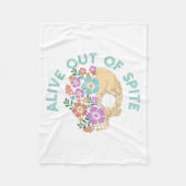 Alive Out Of Ste Skull Quote  Fleece Deken (Voorkant)