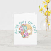 Alive Out Of Ste Skull Quote  Kaart (Gele Bloem)