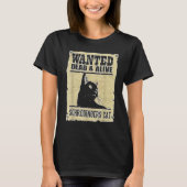 Alive Schrodinger's Cat Wanted Dead T-shirt (Voorkant)