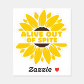 Alive uit de strijd, Sunflower Plant Illustration Sticker (Vel)
