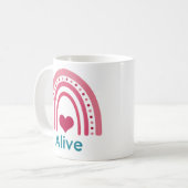 Alive Viva Magenta Boho Rainbow Koffiemok (Voorkant links)