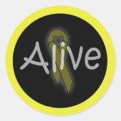 alivesticker ronde sticker (Voorkant)