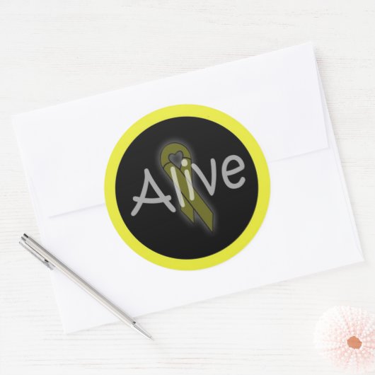 alivesticker ronde sticker (Envelop)