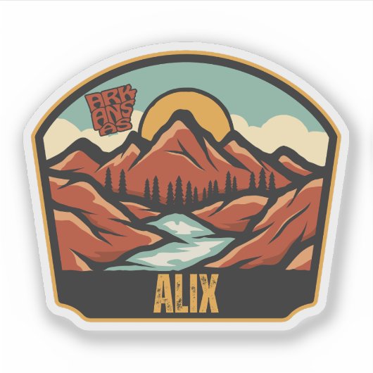 Alix, Arkansas Sticker (Voorkant)