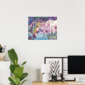 Aliya - Mermaid & Unicorn Poster (Thuiskantoor)