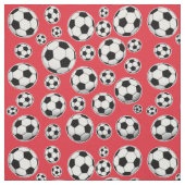 Alizarin Crimson Voetbal Pattern Stof (Swatch)