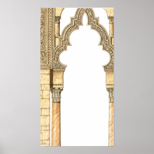 Aljaferia. Islamitisch paleis. Arches. Zaragoza Poster (Voorkant)