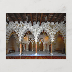 Aljaferia Palace. Binnenste uitzicht. Briefkaart