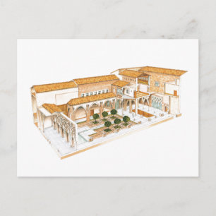 Aljaferia. Zaragoza Spanje. Islamitisch paleis. Briefkaart