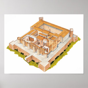 Aljaferia. Zaragoza Spanje. Islamitisch paleis Poster