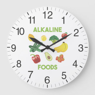 Alkalische voedingsmiddelen - gezonde voeding grote klok