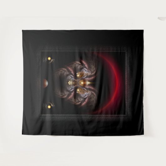 Alkarian Poodle Fantasy Fractal Portret Wandkleed (Voorkant (horizontaal))